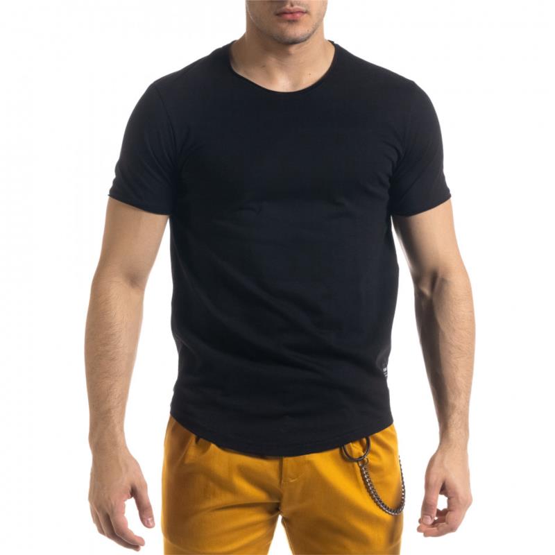 Ανδρική μαύρη κοντομάνικη μπλούζα Clang