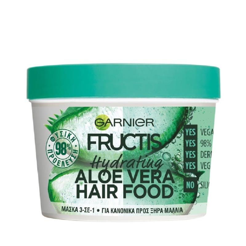 Fructis Hair Food Aloe Μάσκα Μαλλιών 3σε1 390ml