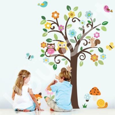 Δέντρο DIY Παιδικά Αυτοκόλλητα τοίχου 174 x 143 cm