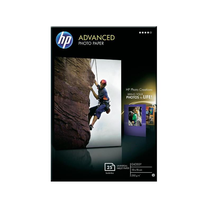 HEWLETT PACKARD Advanced Glossy Photo Paper Snapshot size support - (Q8691A)